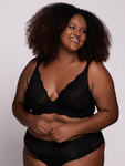 703302 - Sutiã Plus Size Em Renda Com Aro Triângulo